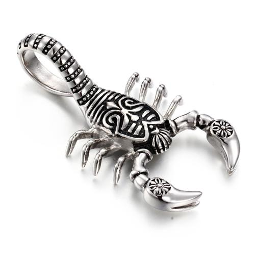 Titanium Steel Pendants, Scorpion, DIY, original color 