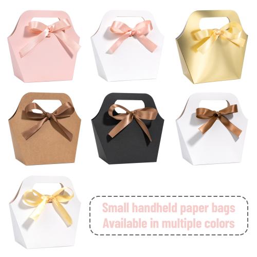 Paper Gift Bag, portable & with ribbon bowknot decoration 