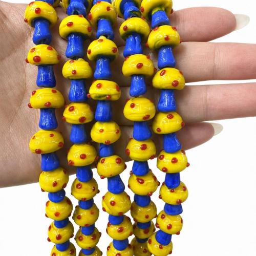 Perles de verre végétales, chalumeau, champignon, DIY & émail, plus de couleurs à choisir Vendu par sac[