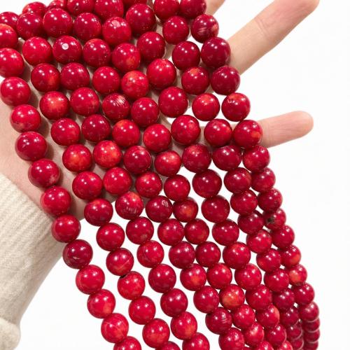 Sea Bamboo Coral Beads, Dyed Bamboo Coral, Round, DIY, 10mm, Approx 