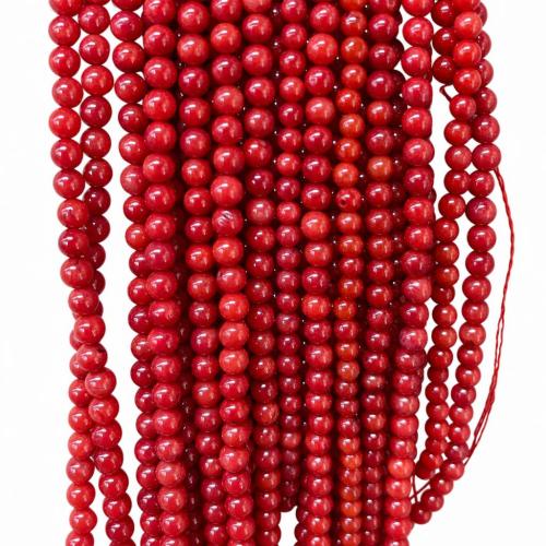 Sea Bamboo Coral Beads, Dyed Bamboo Coral, Round, DIY Approx 38 cm 