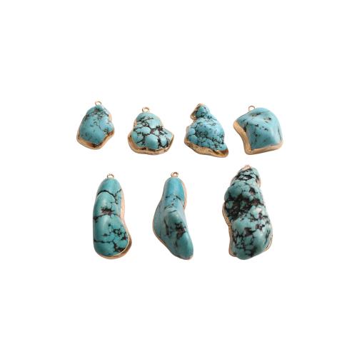 Colgantes de turquesa natural, chapado, Bricolaje & diferentes estilos para la opción, length 20-45mm,width 10-20mm, thickness 9-14mm, Vendido por UD[
