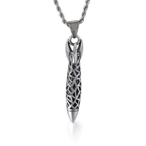 Titanium Steel Pendants, Rocket, vintage & DIY, original color 