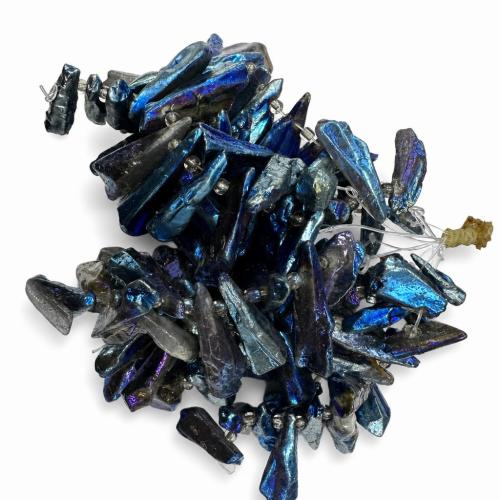 Perles de pierre gemme unique, Pierre naturelle, Placage, DIY, length 24-48mm, width 9-20mm, thickness 6-10mm Environ 38 cm, Vendu par brin