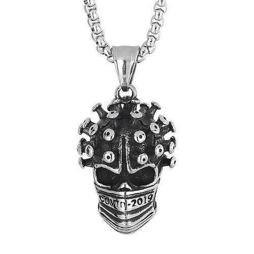 Titanium Steel Pendants, Skull, plated, DIY 