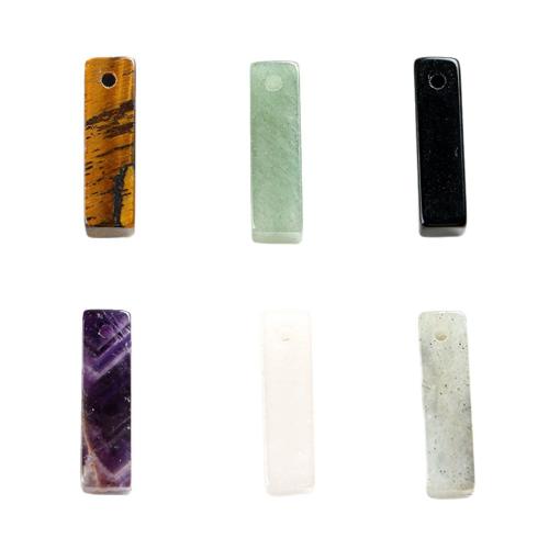 Gemstone Jewelry Pendants, Rectangle, DIY 