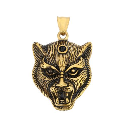 Titanium Steel Pendants, Leopard, Vacuum Ion Plating, vintage & DIY 