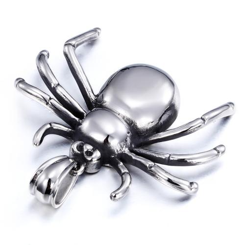 Titanium Steel Pendants, Spider, DIY, original color 