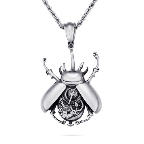 Titanium Steel Pendants, Insect, punk style & DIY, original color 