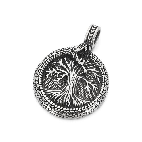 Titanium Steel Pendants, Tree, vintage & DIY original color 