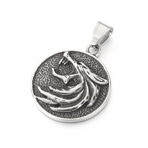 Titanium Steel Pendants, vintage & DIY & with rhinestone, original color 