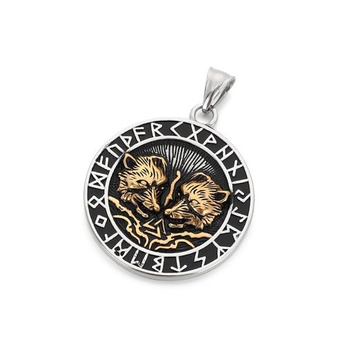 Titanium Steel Pendants, Flat Round, plated, DIY & blacken 