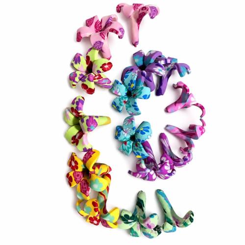 Polymer Clay Flower Beads, DIY 
