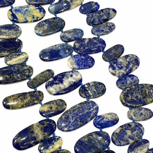 Бусины природных лазурит, Лазурит, Плоская круглая форма, полированный, DIY, beads size 9-18x20-34MM, длина:Приблизительно 35-38 см, продается Strand