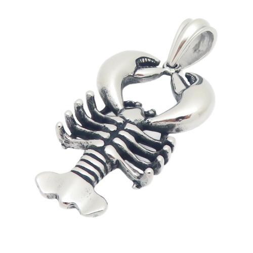 Stainless Steel Animal Pendants, 304 Stainless Steel, Lobster, plated, DIY 