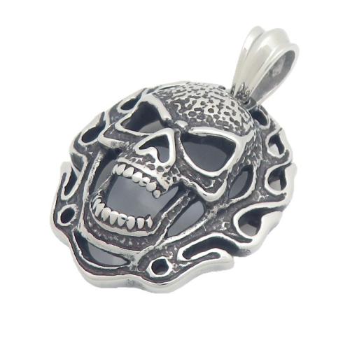 Stainless Steel Skull Pendants, 304 Stainless Steel, plated, DIY 