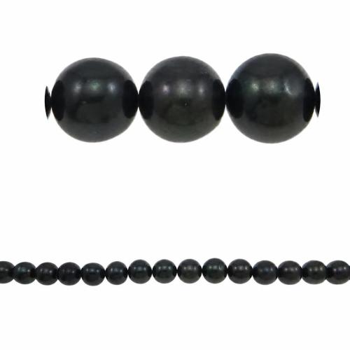 Round Cultured Freshwater Pearl Beads, natural, black, Grade A, 11-12mm Approx 0.8mm .7 Inch 