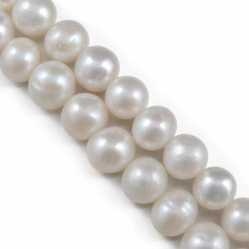 Perles de nacre rondes de culture d'eau douce, perle d'eau douce cultivée, naturel, plus de couleurs à choisir, grade A, 6-7mm Environ 0.8mm Vendu par brin