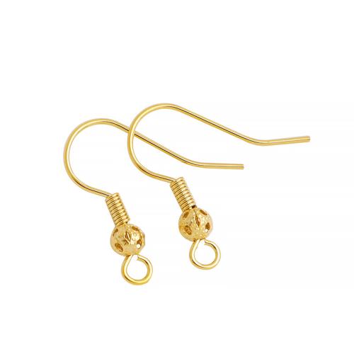 Brass Hook Earwire, gold color plated, fashion jewelry & Unisex, golden 
