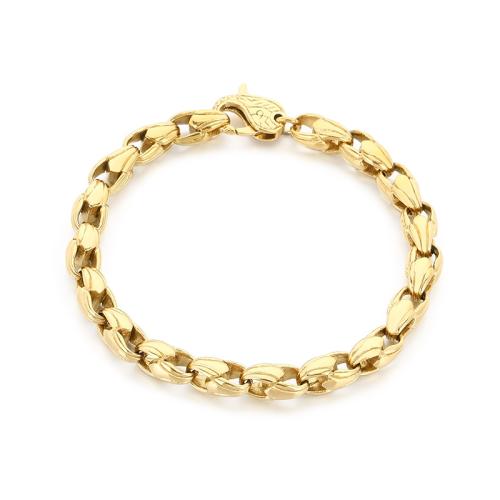 Titanium Steel Bracelet, Vacuum Ion Plating, fashion jewelry & for man Approx 21 cm 