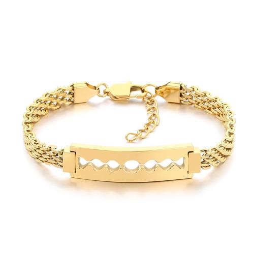 304 Stainless Steel Bracelet, Razor Blade, plated, fashion jewelry & for man 