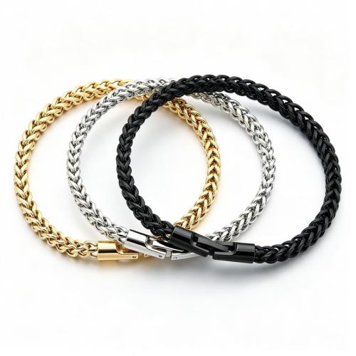 Titanium Steel Bracelet and Necklace, plated, fashion jewelry & for man 