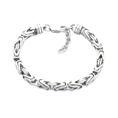 Titanium Steel Bracelet, Vacuum Ion Plating, fashion jewelry & for man 