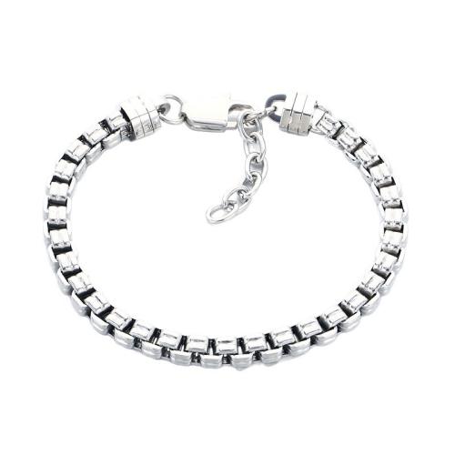 Titanium Steel Bracelet, Vacuum Ion Plating, fashion jewelry & for man 