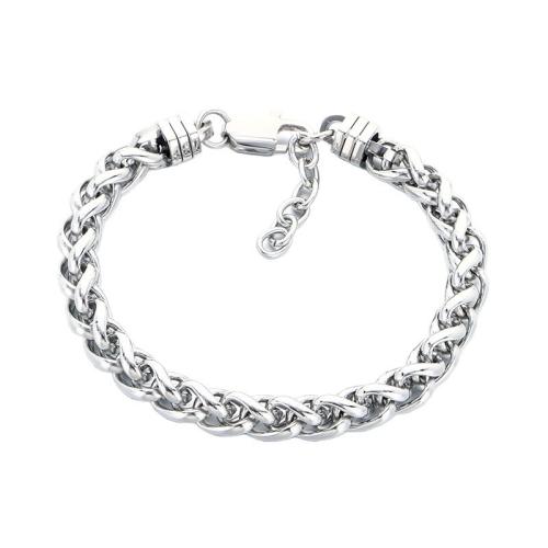 Titanium Steel Bracelet, Vacuum Ion Plating, fashion jewelry & for man 