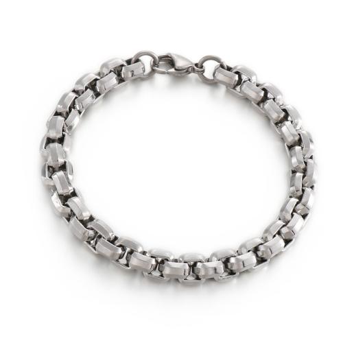 Titanium Steel Bracelet and Necklace, fashion jewelry & for man, original color 