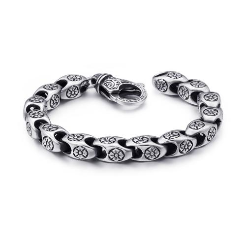 Titanium Steel Bracelet, vintage & for man, original color 