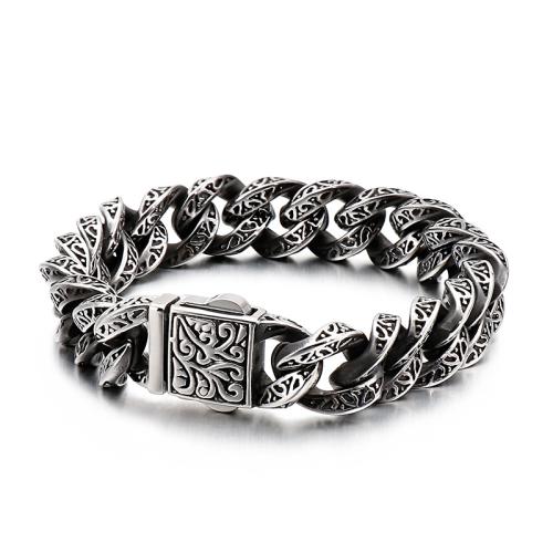 Titanium Steel Bracelet, plated, vintage & for man 