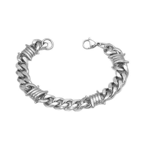 304 Stainless Steel Bracelet and Necklace, machine polishing & for man, original color 
