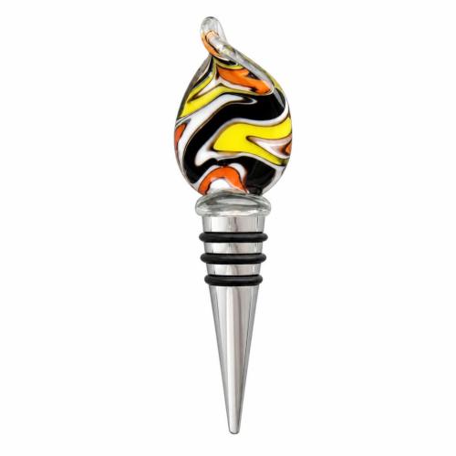 Lampwork Bottle Stopper, with Zinc Alloy, Twist 
