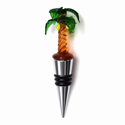 Lampwork Bottle Stopper, with Zinc Alloy, Tree, 110mm 