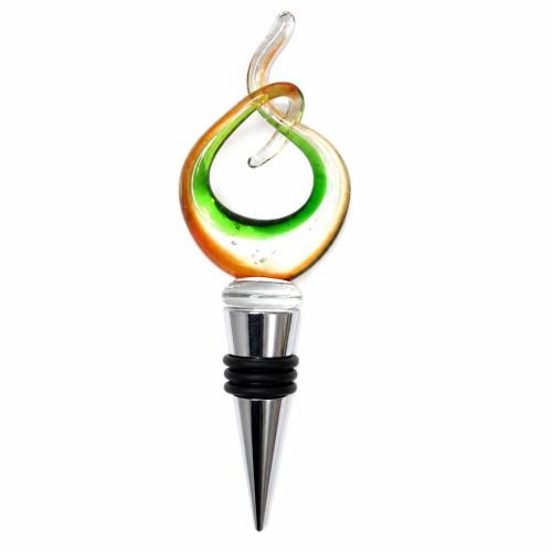 Lampwork Bottle Stopper, with Zinc Alloy, 110mm 