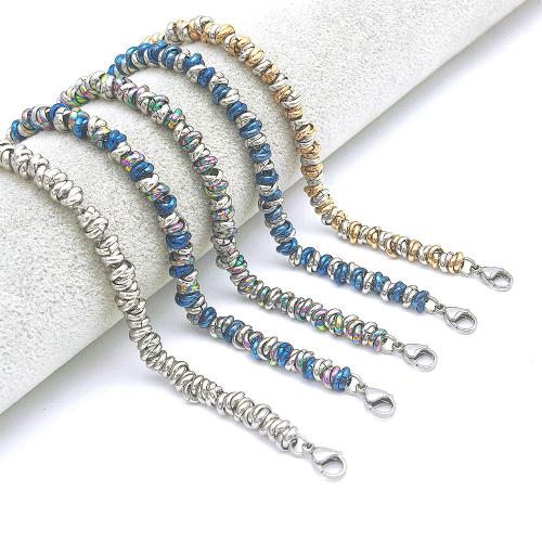 Titanium Steel Bracelets & Bangles, with 3cm extender chain, plated, fashion jewelry & for woman Approx 17.5 cm 