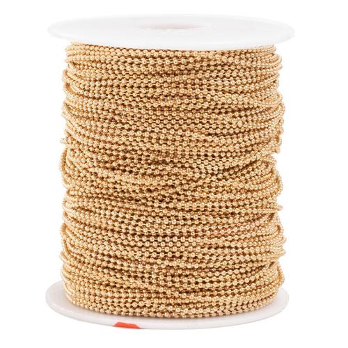 Eiserne Kugelkette, Eisen, plattiert, DIY, keine, 100m/Spule, verkauft von Spule[
