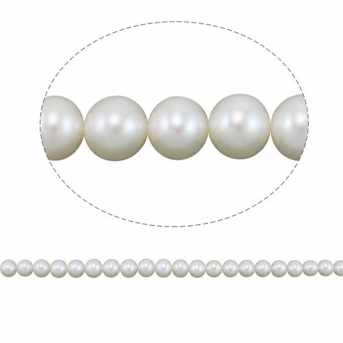 Perles de nacre rondes de culture d'eau douce, perle d'eau douce cultivée, naturel, blanc, grade AAA, 8-9mm Environ 0.8mm Environ 15.7 pouce, Vendu par brin