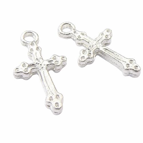 Zinklegierung Kreuz Anhänger, plattiert, keine, frei von Kadmium, 18x12x2mm, Bohrung:ca. 2mm, 700PCs/Tasche, verkauft von Tasche