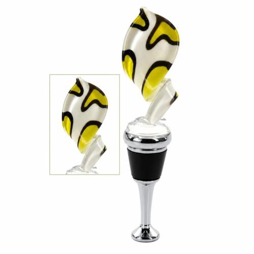 Murano Flasche Stöpsel, Lampwork, mit Zinklegierung, Twist, 130mm, verkauft von PC