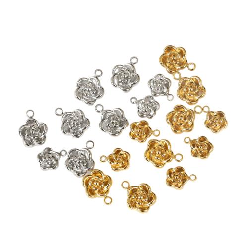 Stainless Steel Pendants, 304 Stainless Steel, Rose, Vacuum Ion Plating, DIY 