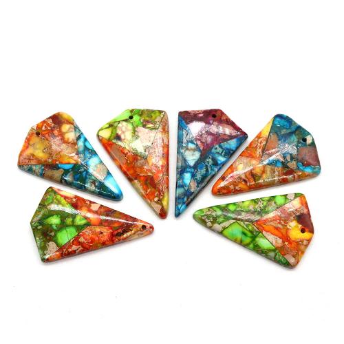 Impression Jasper Pendants, Triangle, DIY 