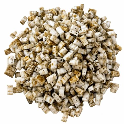 Mixed Glass Seed Beads, Half Tila, DIY & double-hole [