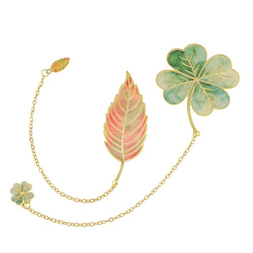 Iron Bookmark, Leaf, plated 