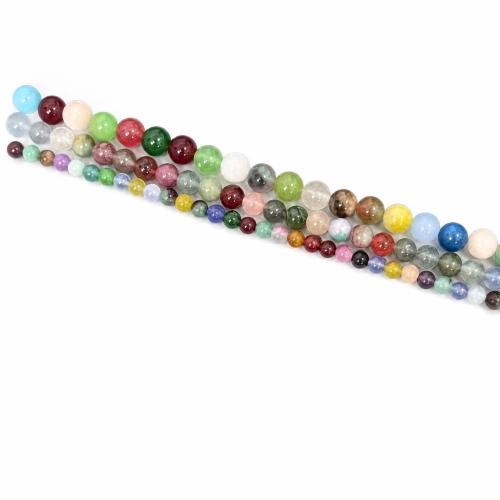 Mixed Gemstone Beads, Round, polished, DIY multi-colored 