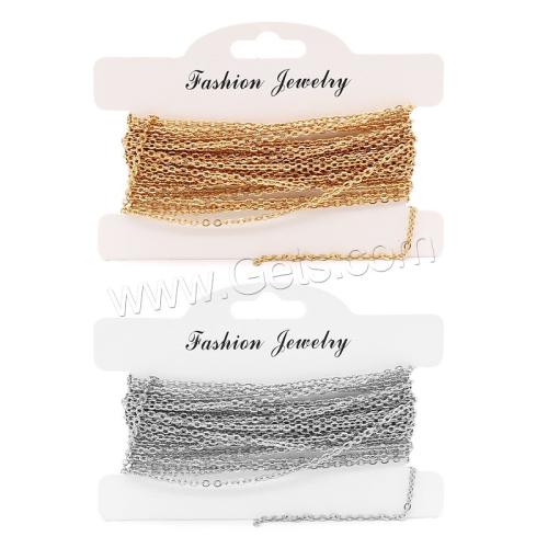 Chaîne collier de mode en acier inoxydable, normes différentes pour le choix, plus de couleurs à choisir, 1mm,1.5mm,2mm,2.5mm Vendu par lot