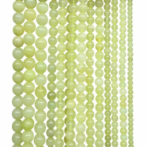 Neue Berg Jade Perle , Neuer Berg Jade, rund, DIY & verschiedene Größen vorhanden, verkauft von Strang