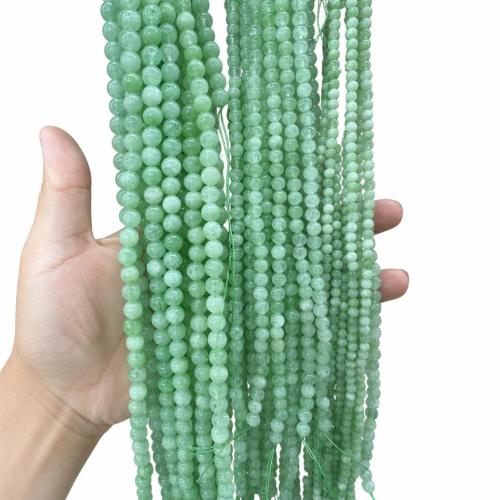 Perles de pierre gemme unique, Jade glacé, Rond, DIY & normes différentes pour le choix Environ 38 cm, Vendu par brin