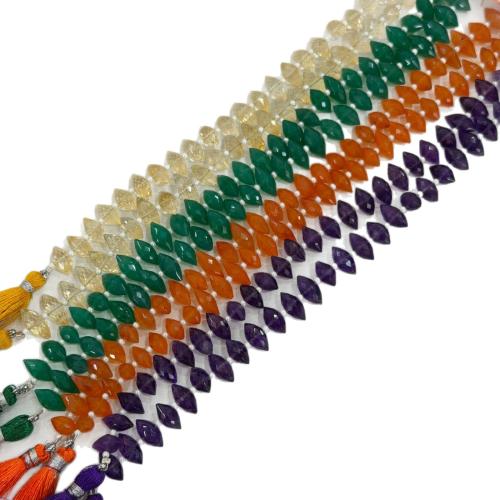 Perles de pierre gemme unique, avec verre, oeil de cheval, Trous transversaux & DIY & styles différents pour le choix & facettes Environ 19 cm, Vendu par brin